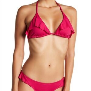 NWT‎ La Blanca Flirtatious Ruffle Bikini Set Sz 14